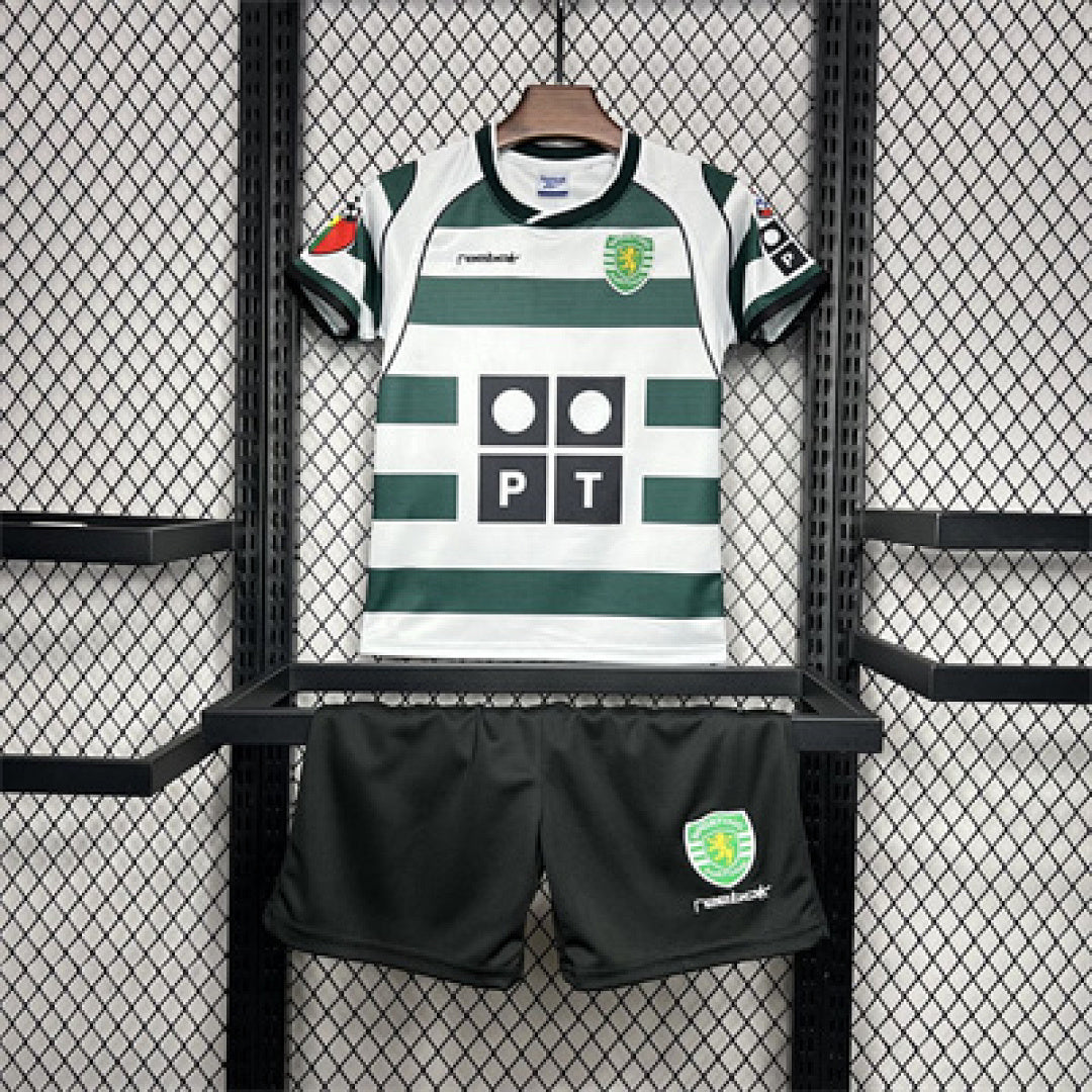 Ensemble Domicile Rétro Sporting CP 2001/03 Enfant