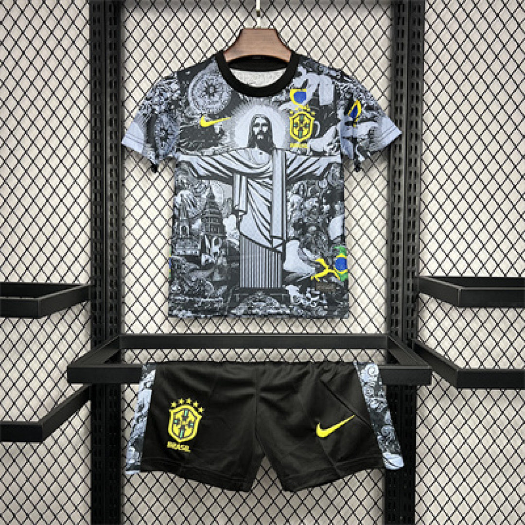 Ensemble Édition Spéciale Brésil 2024/25 Édition Gris Enfant