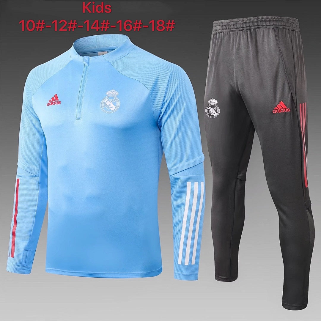 Maillot 2021 half pull Real Madrid light Bleu children's wear