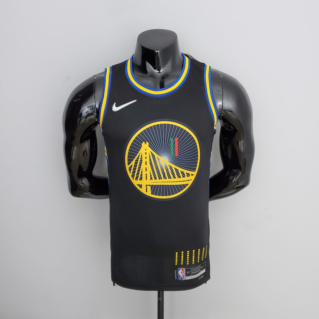 Maillot 2022 75th Anniversaire Golden State Warriors Thompson #11 Mexique Édition Noir NBA S XXLv