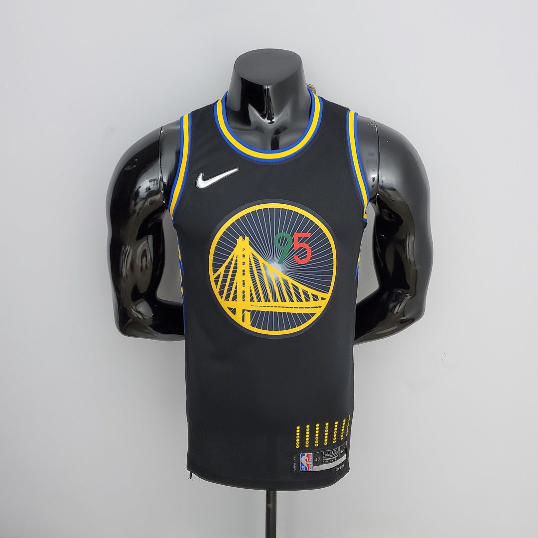 Maillot 2022 75th Anniversaire Golden State Warriors TOSCANO#95 Mexique Édition Noir NBA