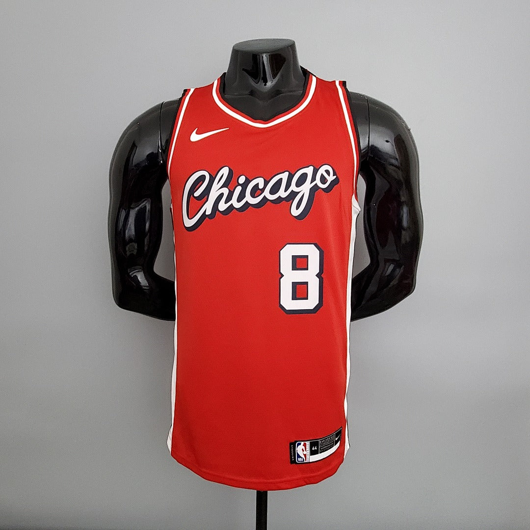 Maillot 2022 Bulls LaVine #8 City Édition Rouge NBA
