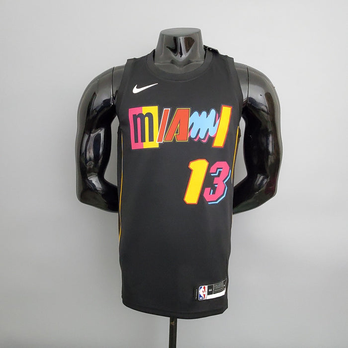 Maillot 2022 Saison Heat Adebayor #13 City Édition Noir NBA