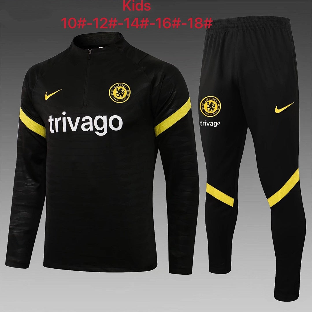 Maillot 2122 half pull Chelsea Noir children's wear