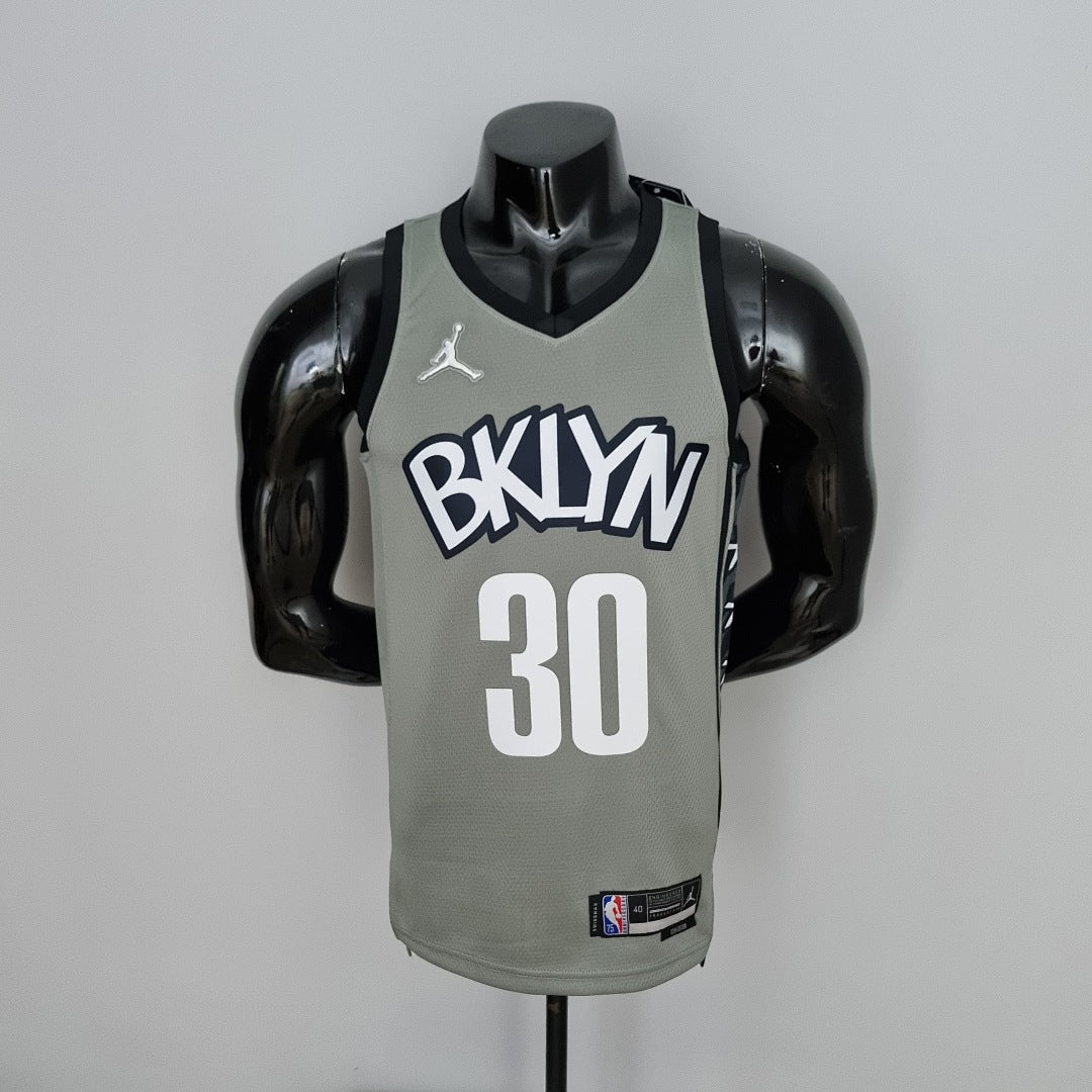 Maillot 75th Anniversaire Curry #30 Brooklyn Nets City Édition Gris NBA