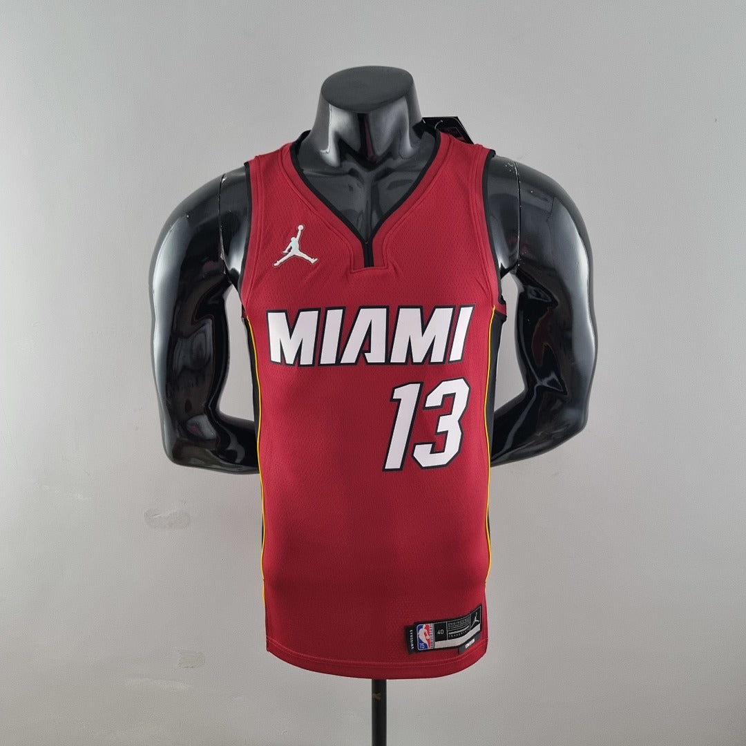 Maillot 75th Anniversaire Miami Heat Jordan ADEBAYO#13 Burgundy NBA