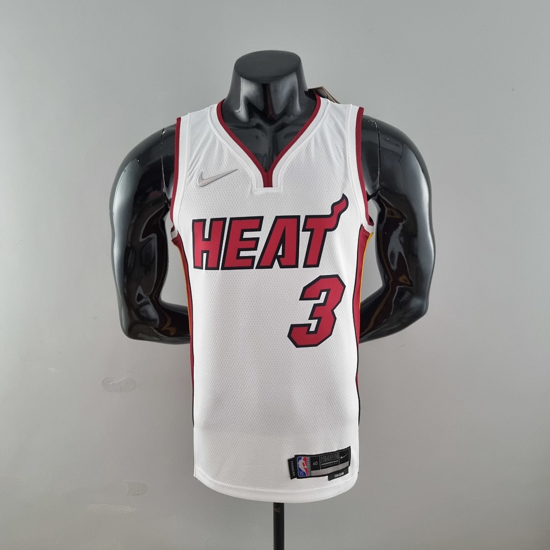 Maillot 75th Anniversaire Miami Heat WADE #3 Blanc NBA