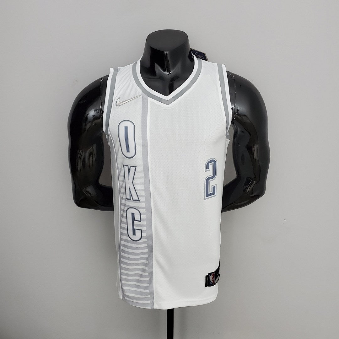 Maillot 75th Anniversaire Oklahoma City Thunder City GILGEOUS ALEXANDER#2 Édition Blanc NBA
