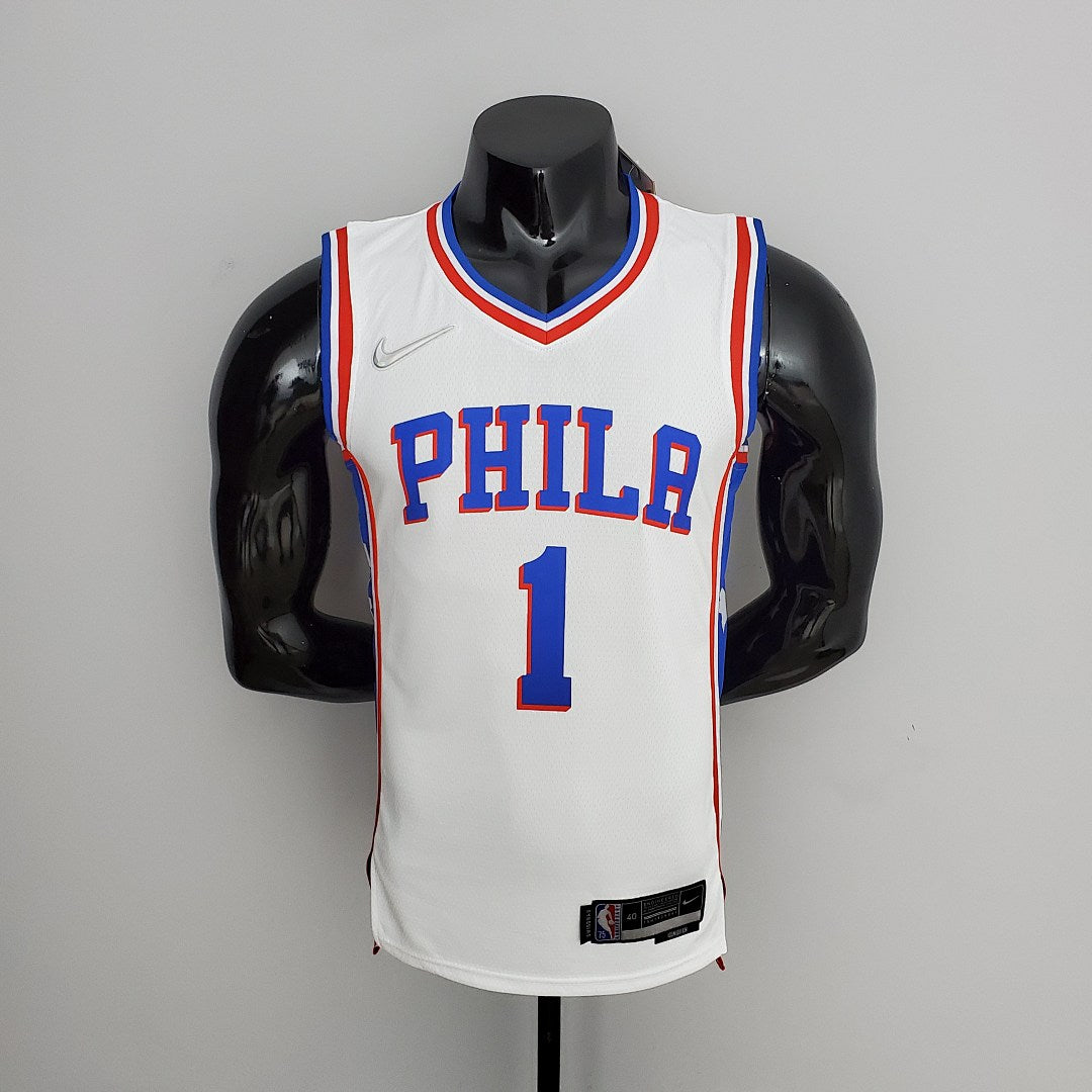 Maillot 75th Anniversaire Philadelphia 76ers HARDEN#1 Blanc NBA