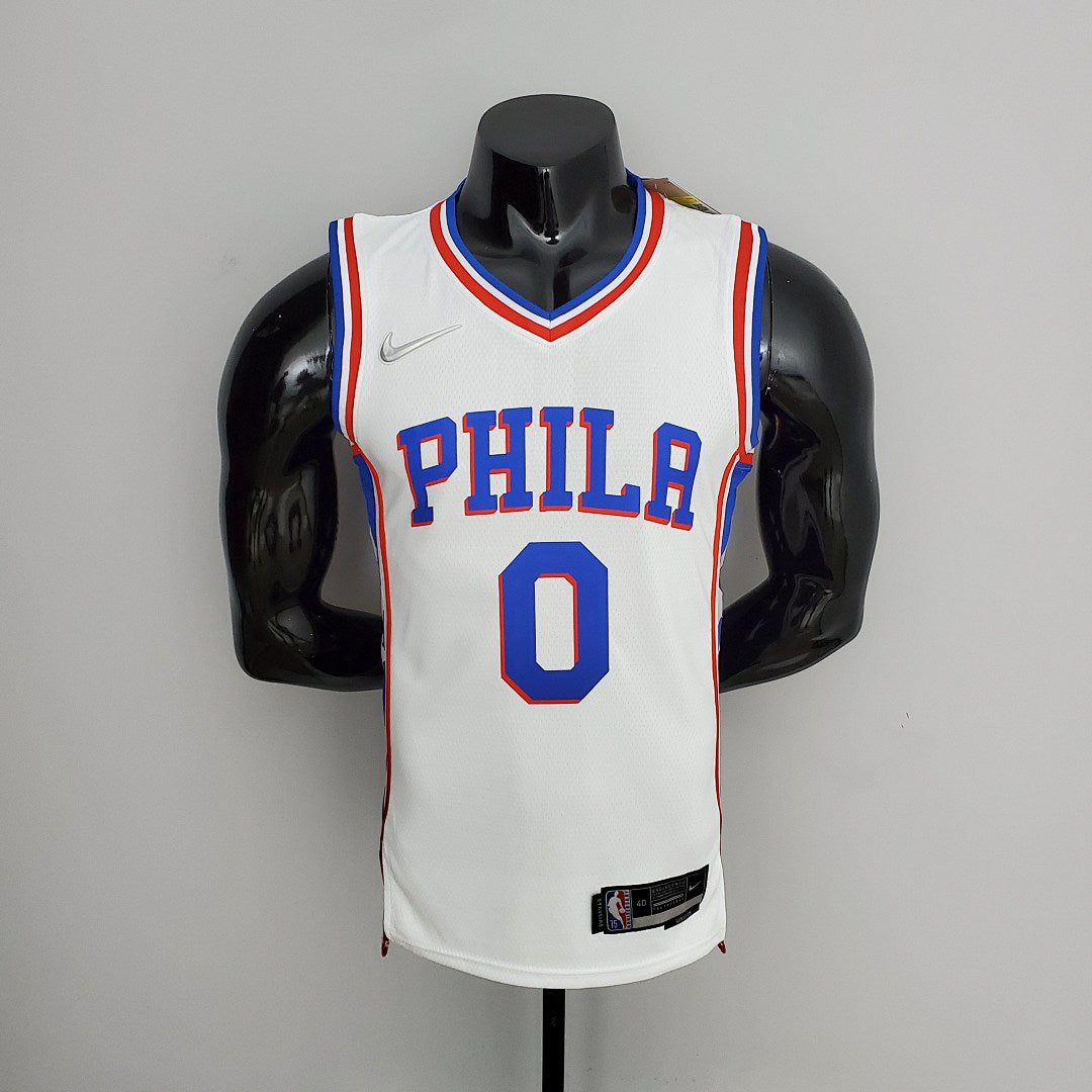 Maillot 75th Anniversaire Philadelphia 76ers MAXEY#0 Blanc NBA