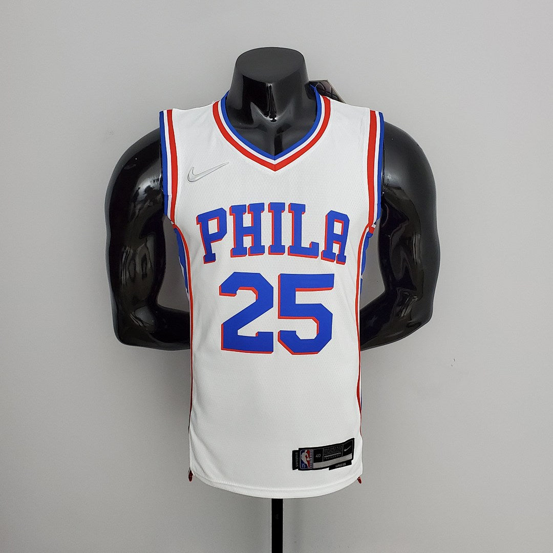 Maillot 75th Anniversaire Philadelphia 76ers SIMMONS#25 Blanc NBA