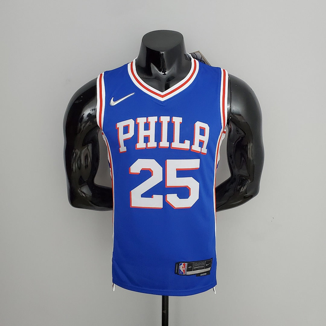 Maillot 75th Anniversaire Philadelphia 76ers SIMMONS#25 Bleu NBA