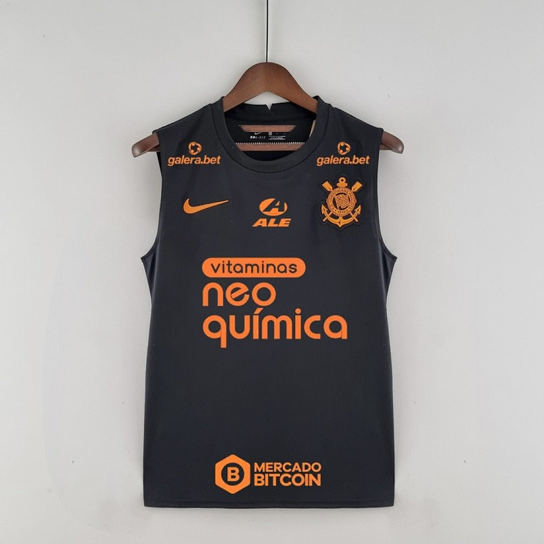 Maillot Avant match Entraînement 22/23 all sponsors Corinthians vest Noir