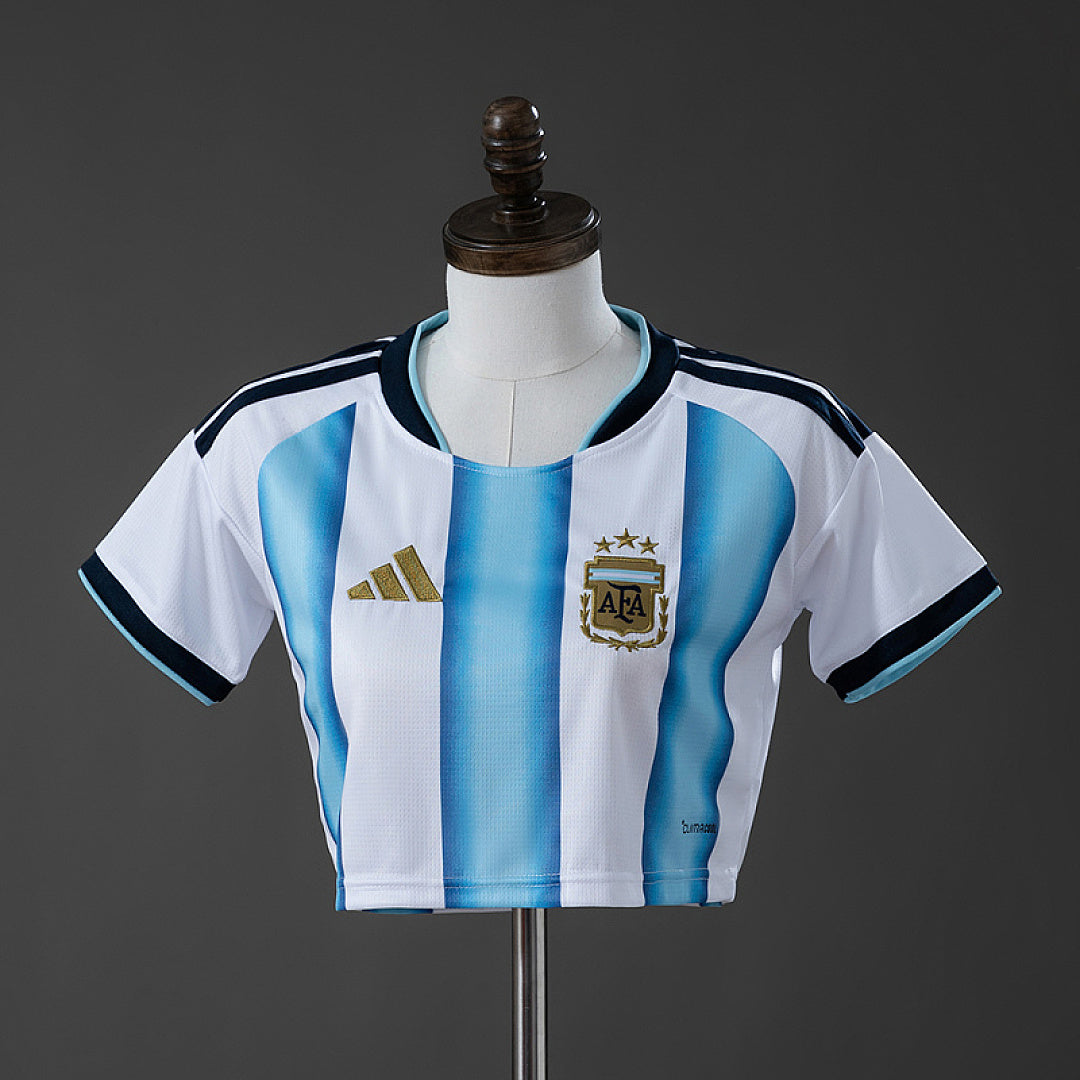 Maillot Domicile Argentine 2026 Femme's Crop Top Style