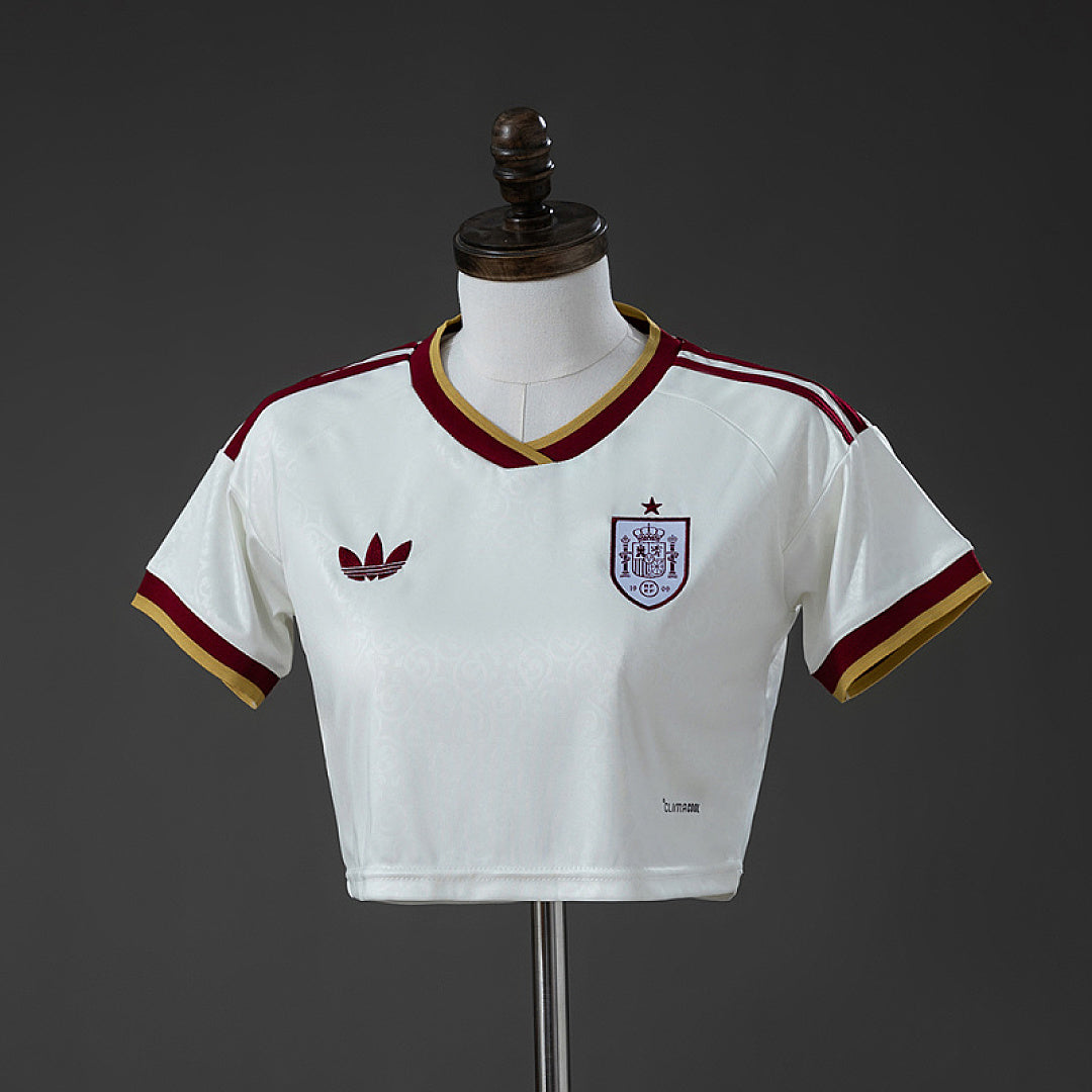 Maillot Domicile Espagne 2026 Femme's Crop Top Style