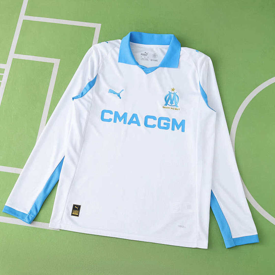 Maillot Domicile Manches Longues 2526 Saison Olympique de Marseille d Fan version
