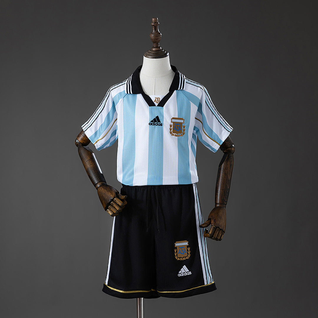 Maillot Domicile Rétro Argentine 1998 Enfant Kit