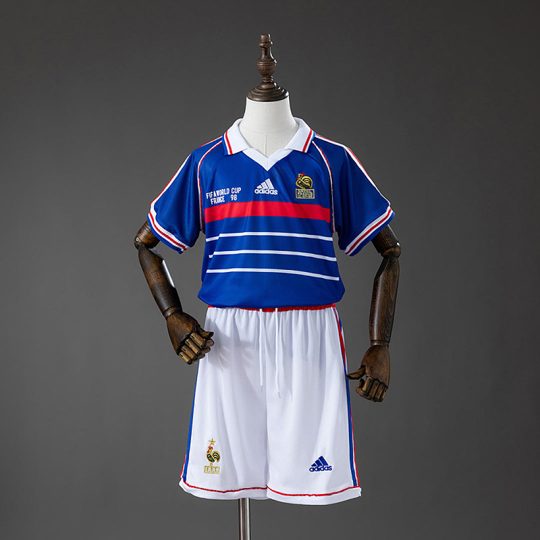 Maillot Domicile Rétro France 1998 Enfant Kit