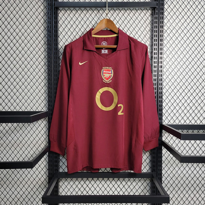 Maillot Domicile Rétro Manches Longues 05 06 Arsenal