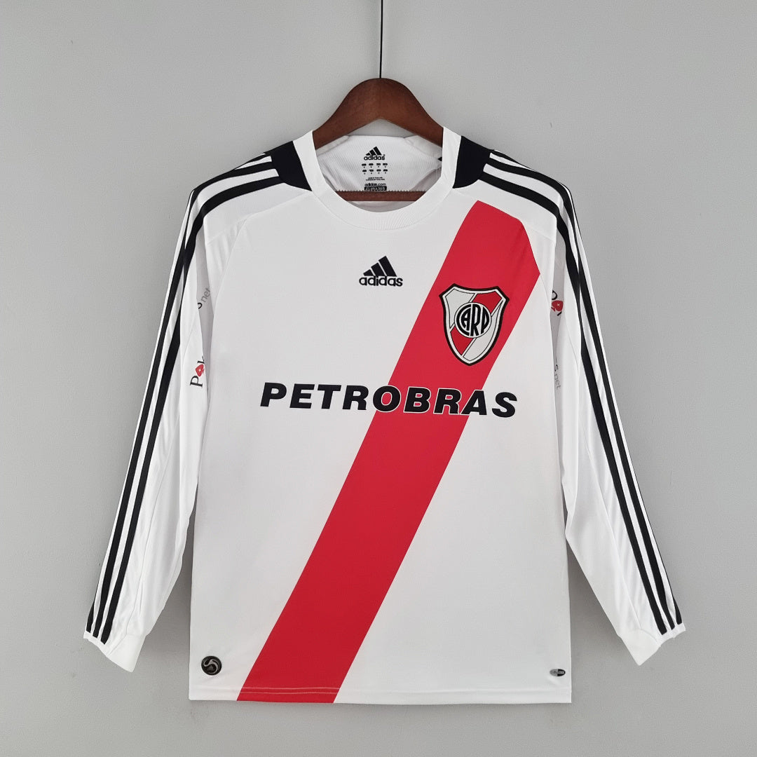 Maillot Domicile Rétro Manches Longues River Plate 09/10
