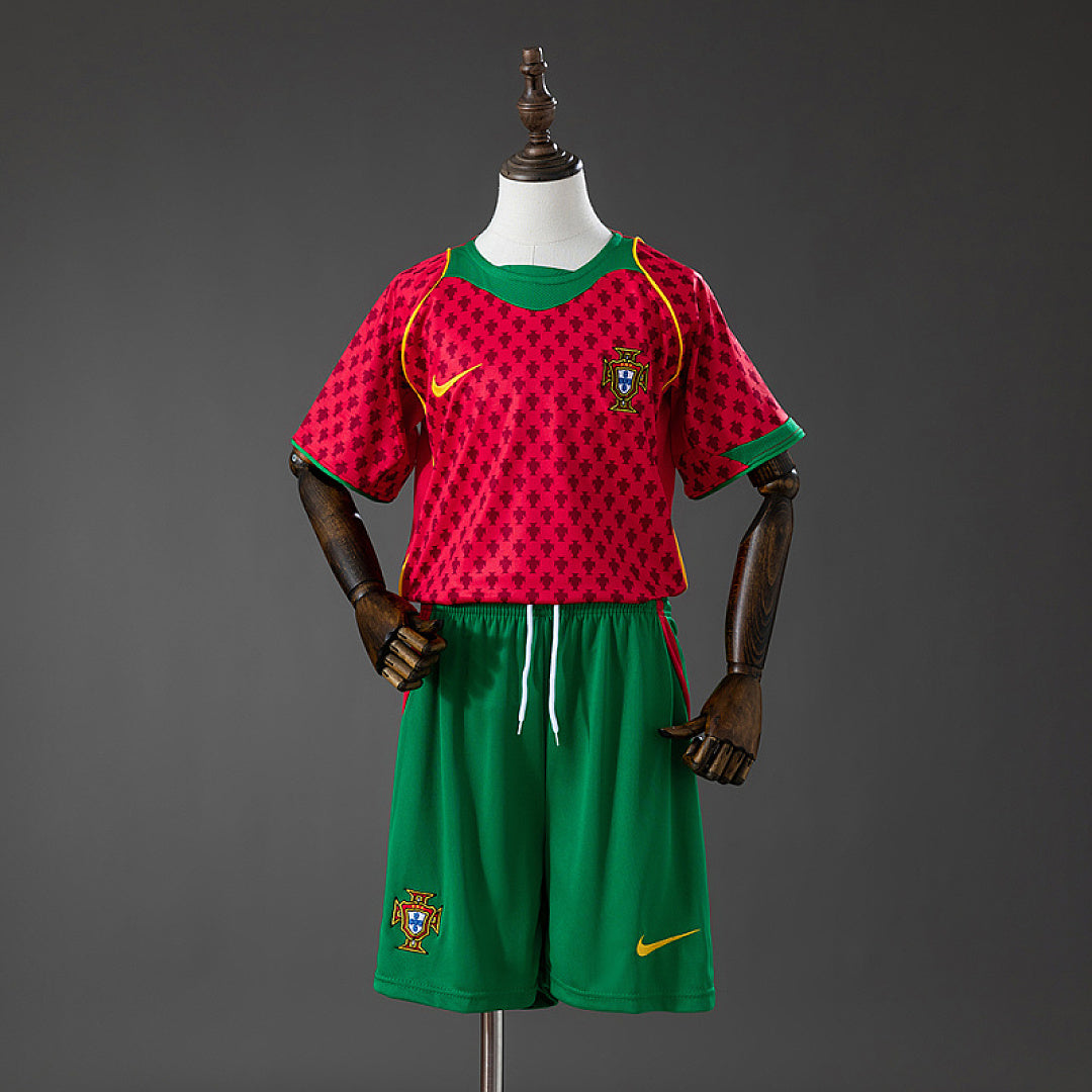 Maillot Domicile Rétro Portugal 2004 Enfant Kit