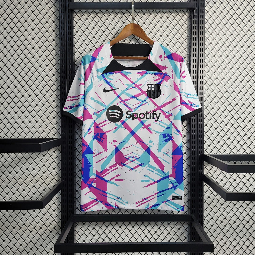 Maillot Entraînement 23 24 Barcelona Blanc