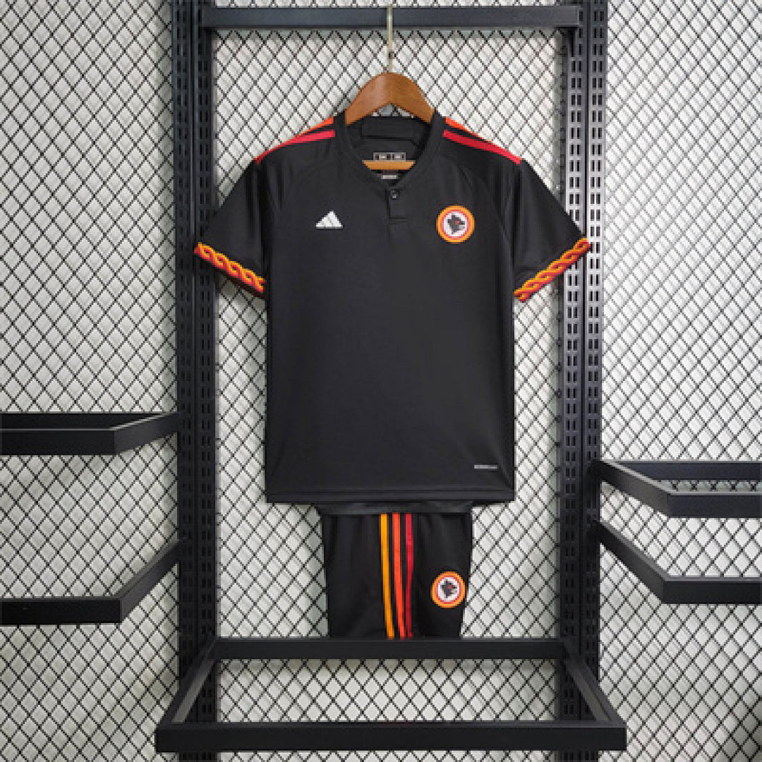 Maillot Extérieur 23 24 Enfant AS Roma Noir 2