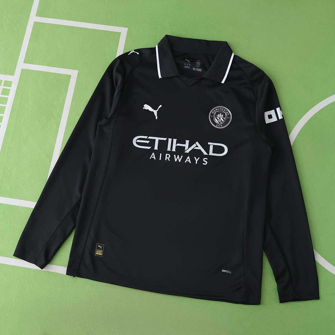 Maillot Extérieur Manches Longues 2526 Saison Manchester City F.C. d Fan version
