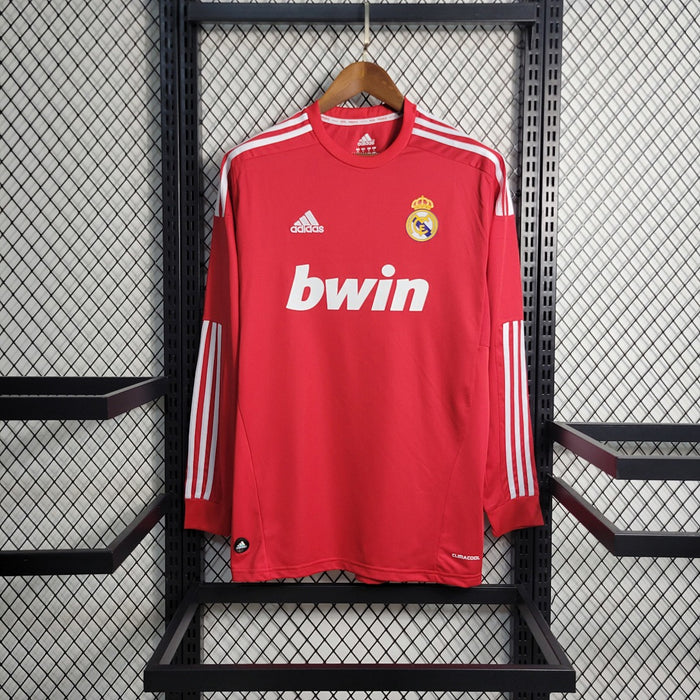 Maillot Extérieur Rétro Manches Longues 11 12 Real Madrid