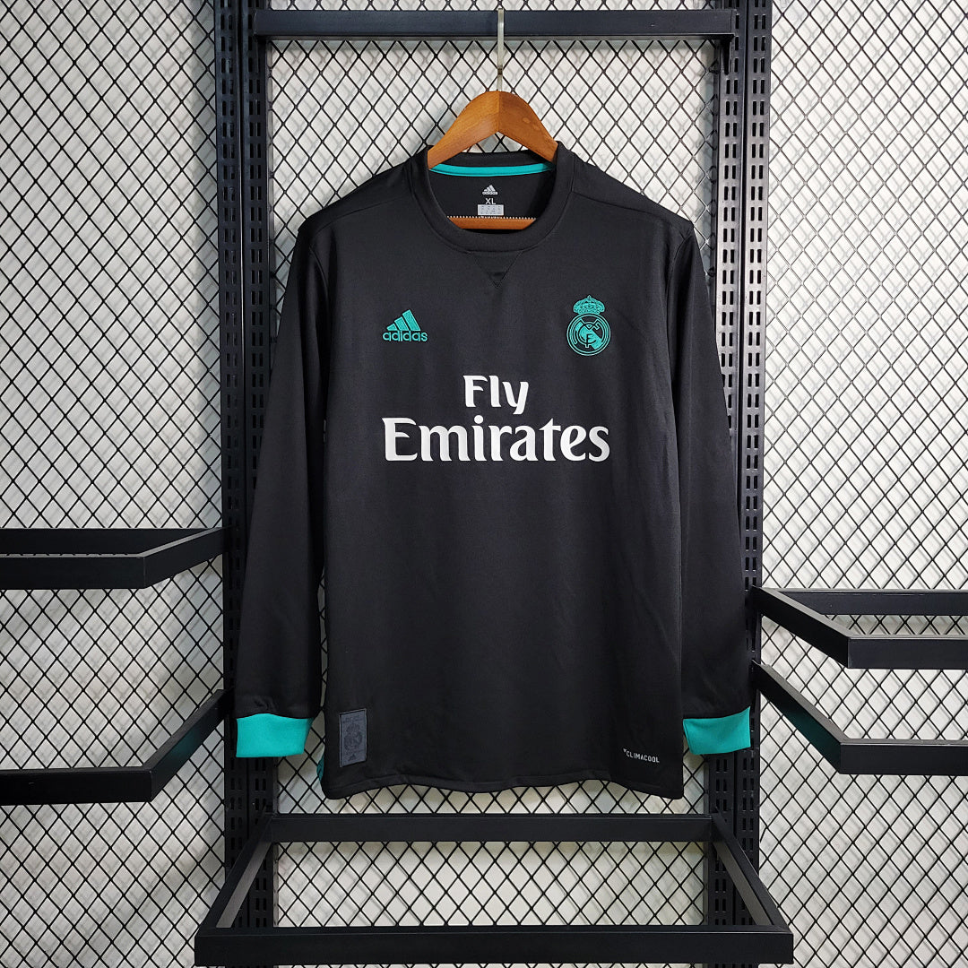 Maillot Extérieur Rétro Manches Longues 17 18 Real Madrid