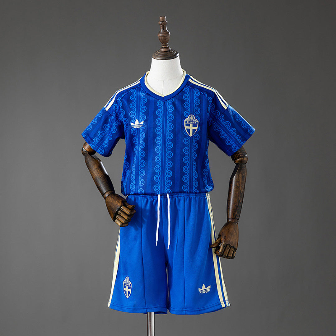 Maillot Extérieur Suède 2026 Enfant Kit