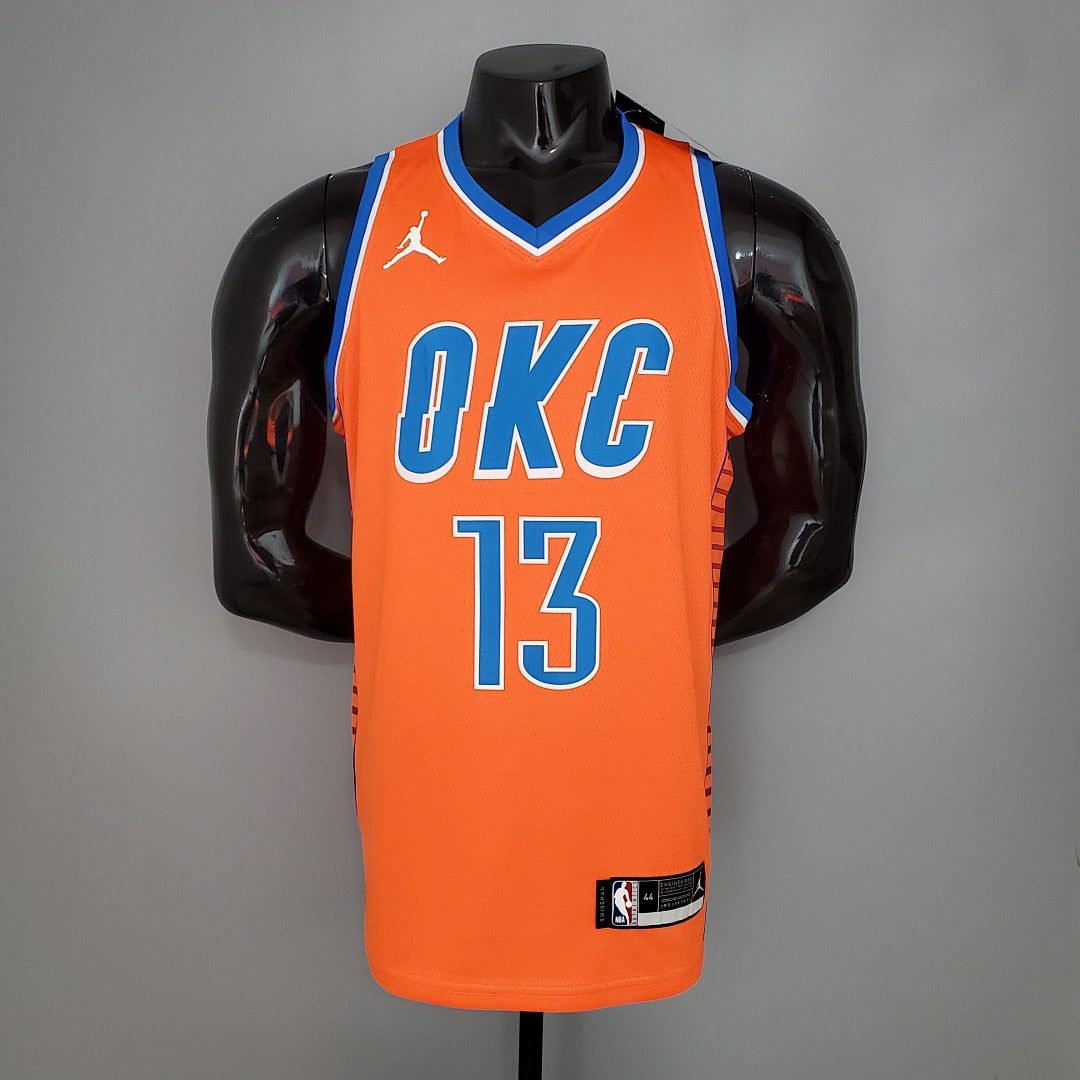 Maillot GEORGE#13 Thunder Jordan Orange NBA