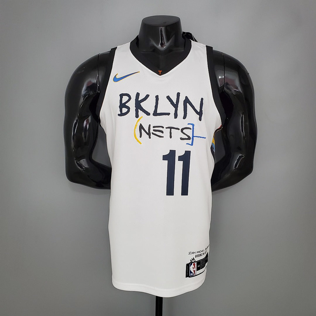 Maillot IRVING#11 Brooklyn Nets graffiti Blanc NBA