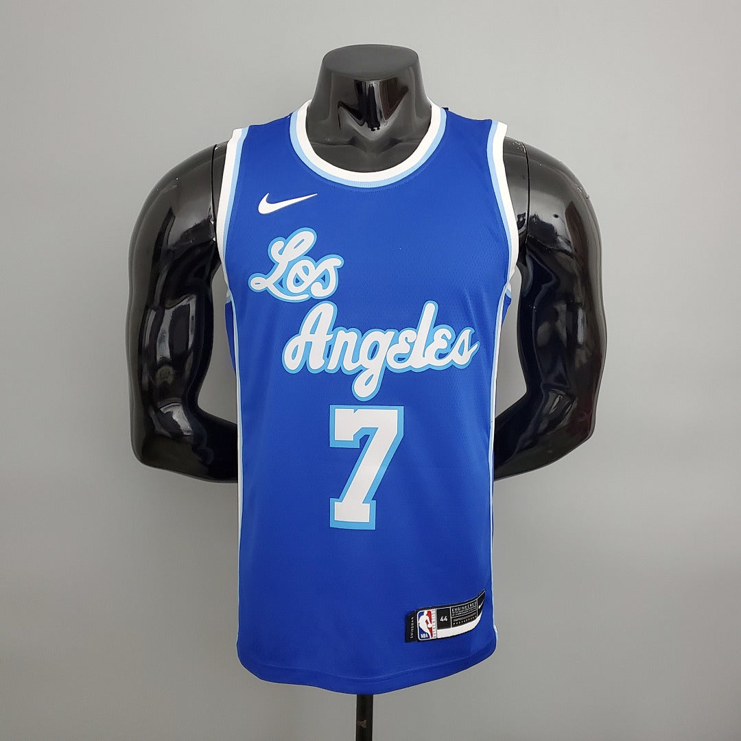 Maillot Lakers Anthony#7 Latin Night (High Head) Bleu NBA