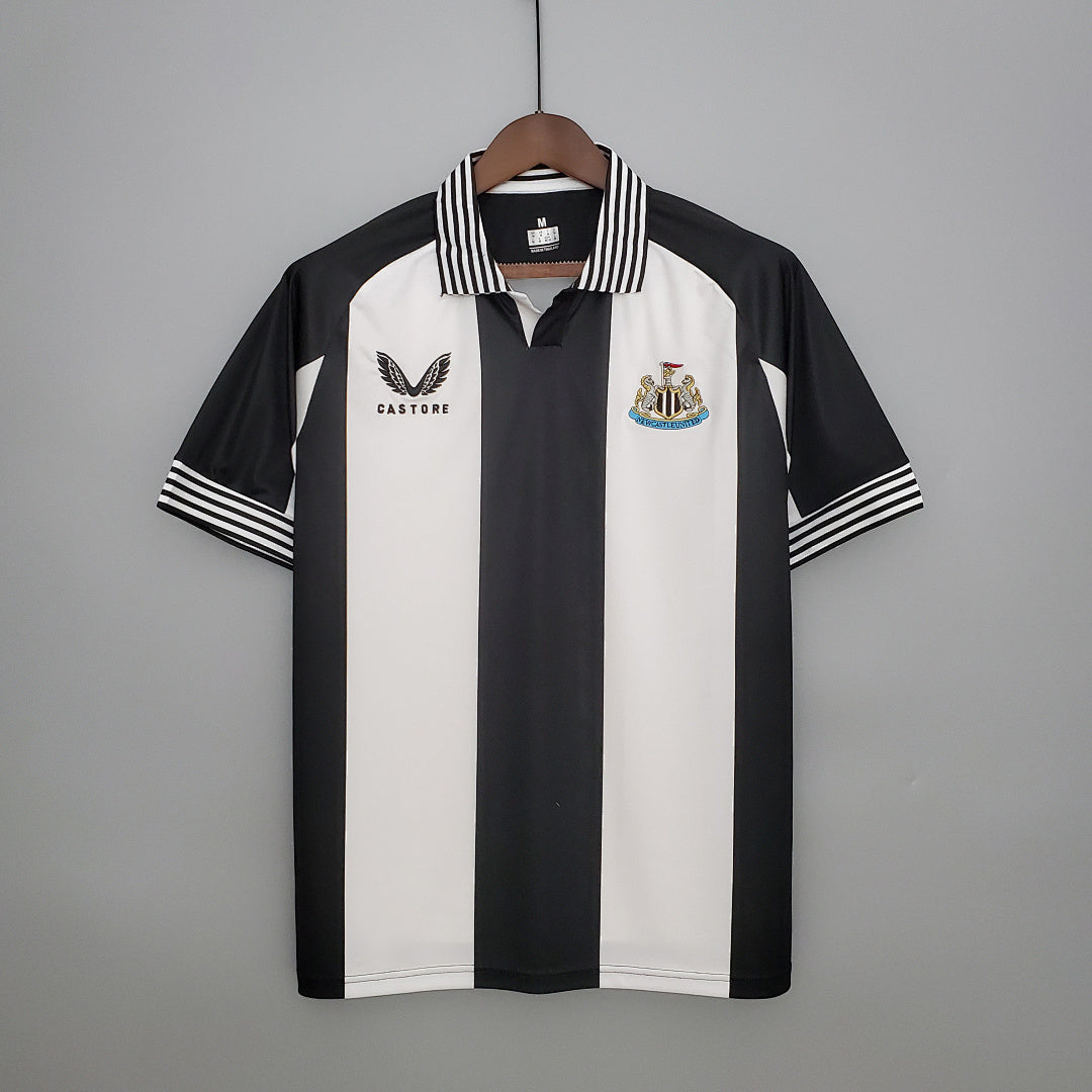 Maillot Newcastle Commemorative Édition Blanc and Noir