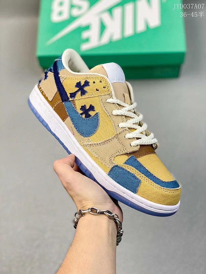 Maillot Nike dunk low top Khaki denim desert Croix couple