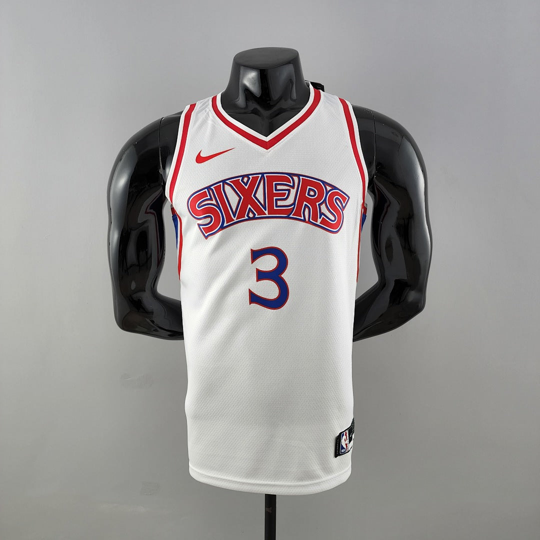 Maillot Rookie Philadelphia 76ers Iverson #3 Blanc NBA