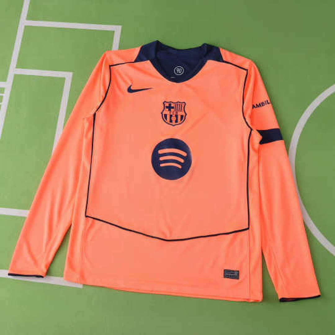 Maillot Third Manches Longues 2526 Saison FC Barcelona / Barça d Fan version