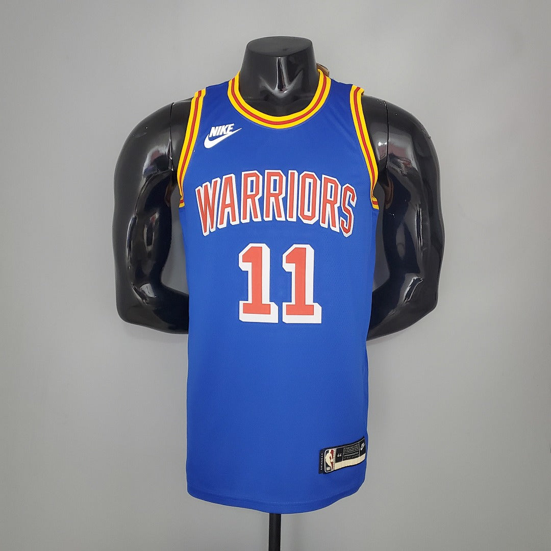 Maillot THOMPSON#11 75th Anniversaire Warriors Bleu NBA