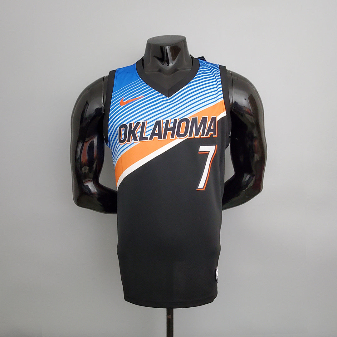 Maillot Thunder Anthony #7 City Édition Noir NBA
