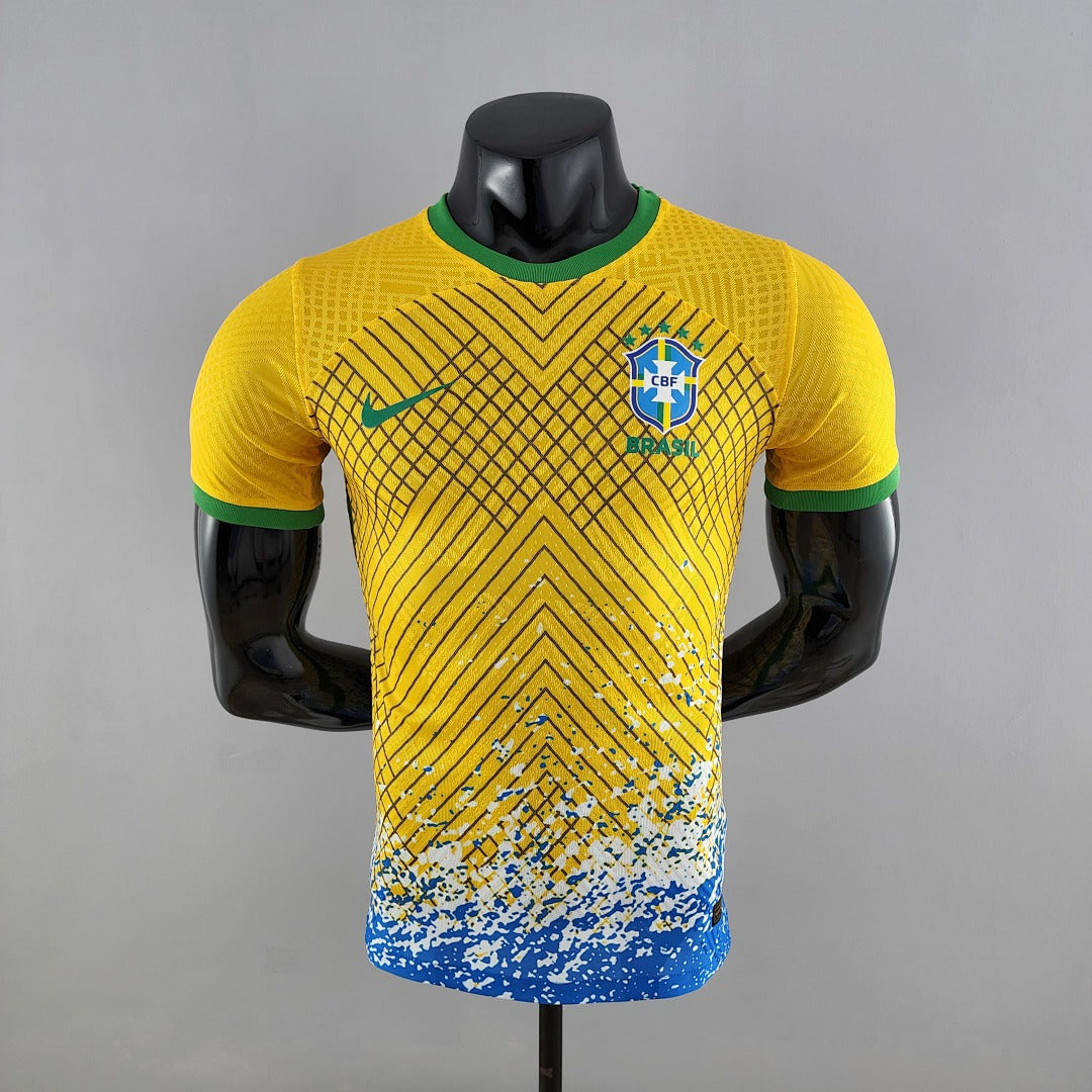 Maillot Version Joueur Édition Spéciale 2022 Brésil Édition Jaune