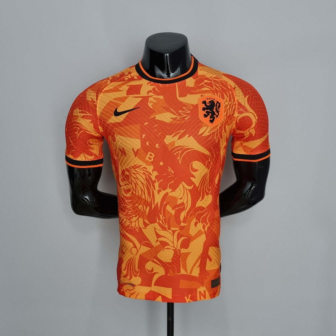 Maillot Version Joueur Entraînement 2022 Pays Bas Suit Orange