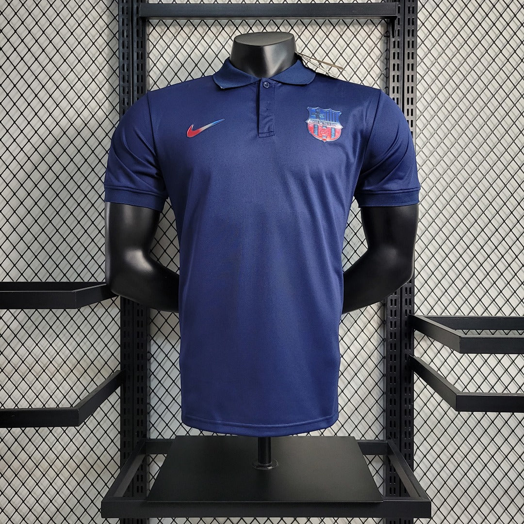 Polo Entraînement 23 24 Barcelona Treasure Bleu Shirt