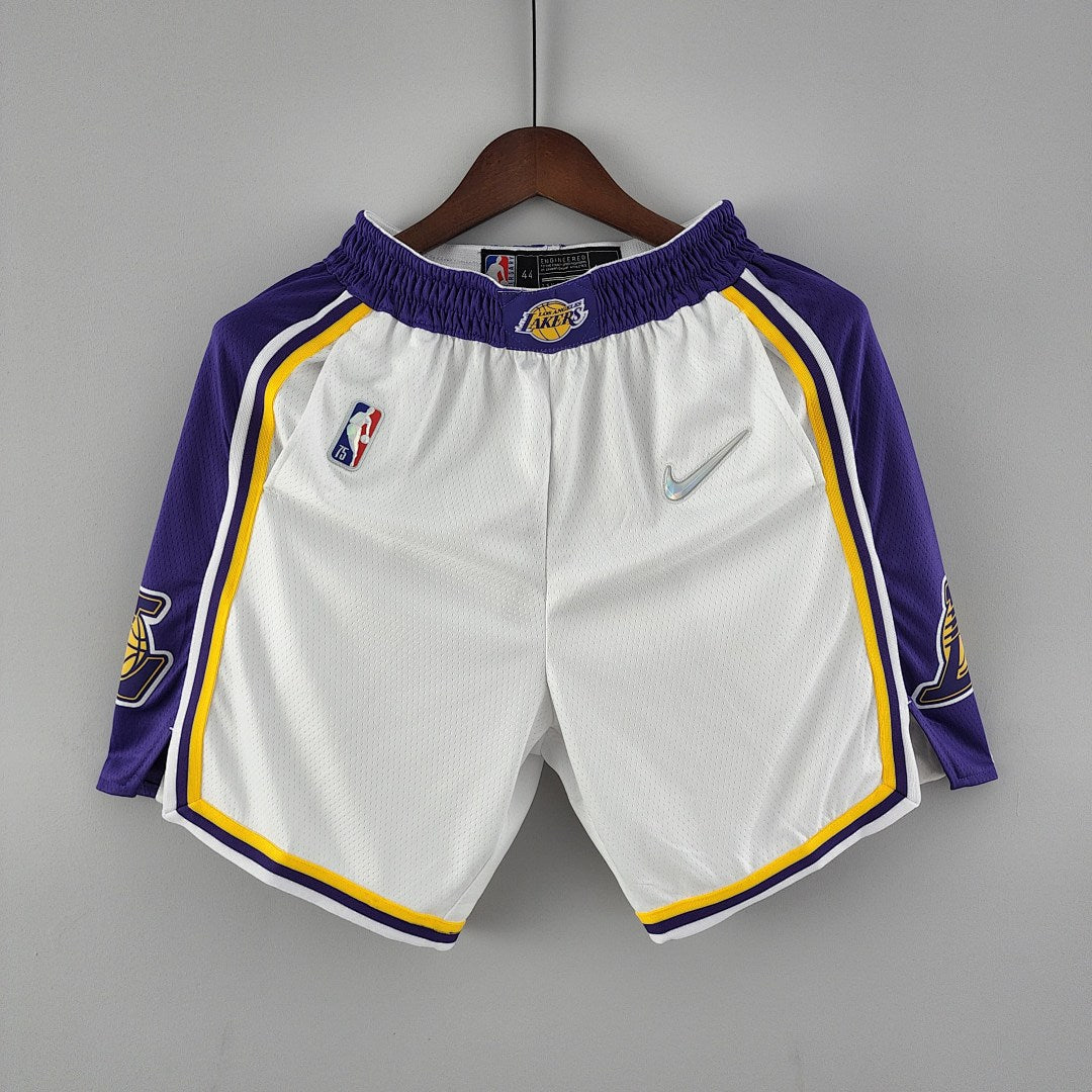 Short 75th Anniversaire Los Angeles Lakers Blanc NBA