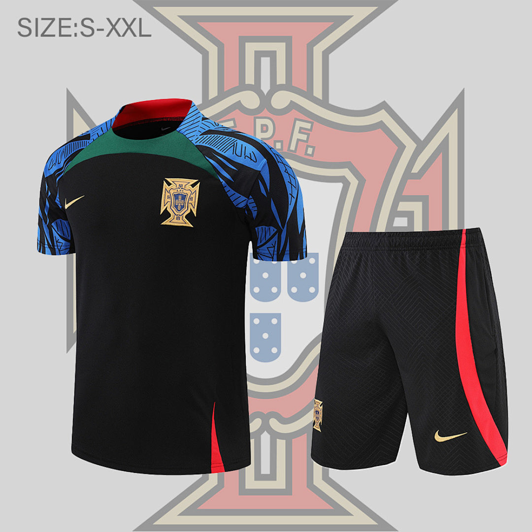 Short Entraînement 2022 Portugal Suit Sleeve Kit Noir