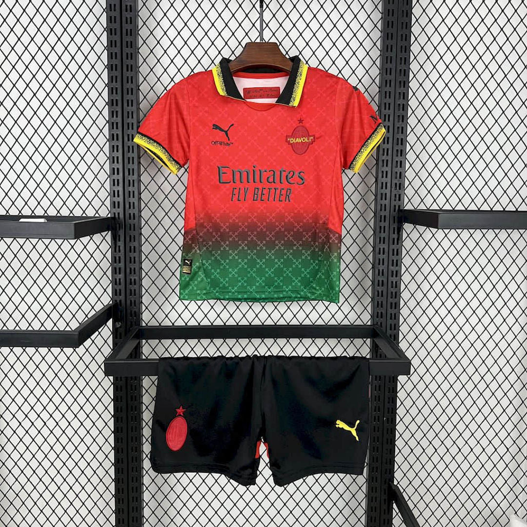 Ensemble AC Milan 2025/26 Co Branded Rouge Édition Enfant