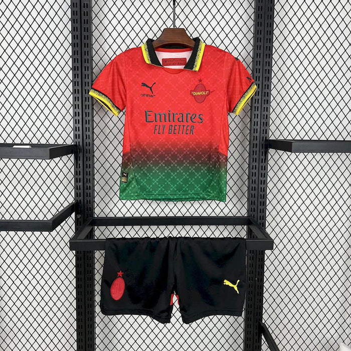 Ensemble AC Milan 2025/26 Co Branded Rouge Édition Enfant