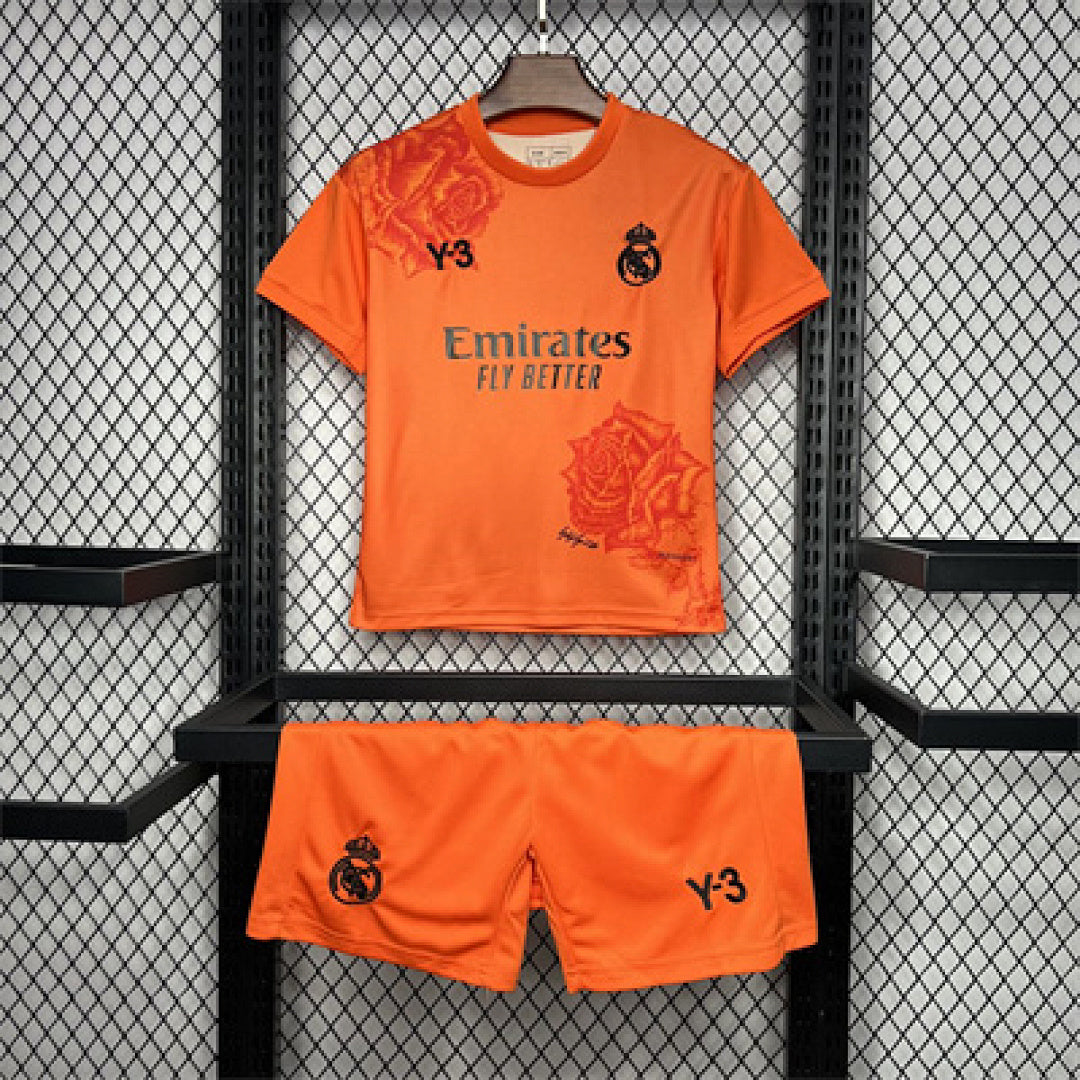 Ensemble Édition Spéciale Real Madrid 2024/25 Y3 Rose Édition Orange color Enfant