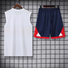 Ensemble Entraînement 22/23 PSG vest kit Blanc Gris stripe