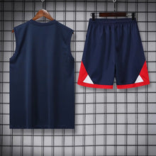 Ensemble Entraînement 22/23 PSG vest kit dark Bleu and Rouge stripe